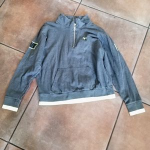 Victoria's Secret Pink 3/4 Zip Top Gray Sz M